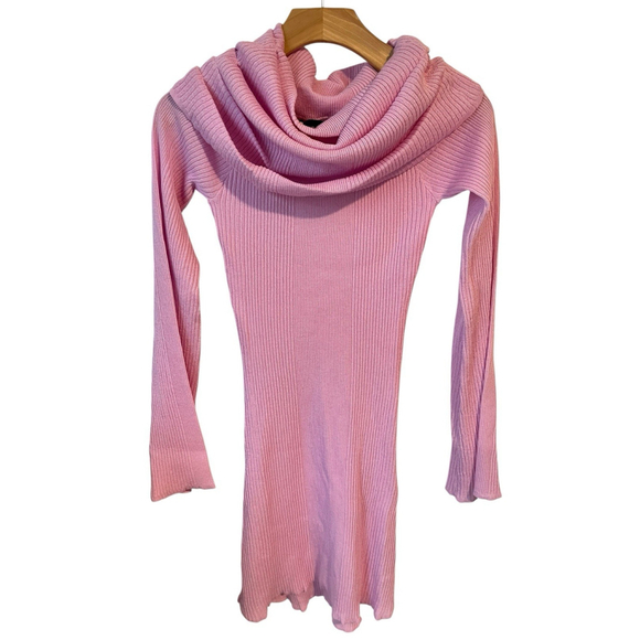 SER.O.YA Galli Mini Sweater Dress Womens Medium Pink - Picture 1 of 11
